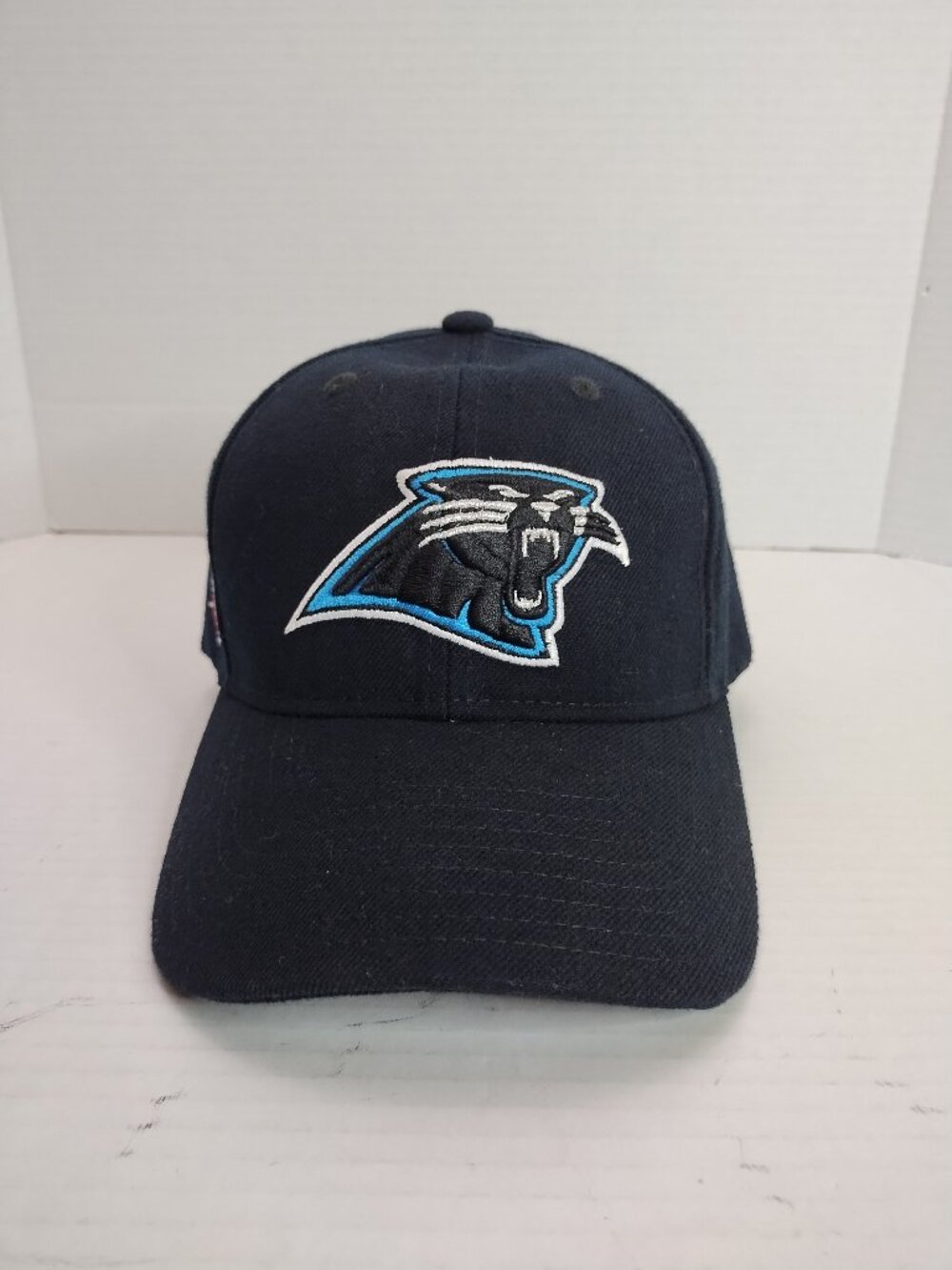 Carolina Panthers Black Big Logo NFL Strap Back On Field Hat Cap Reebok One Size